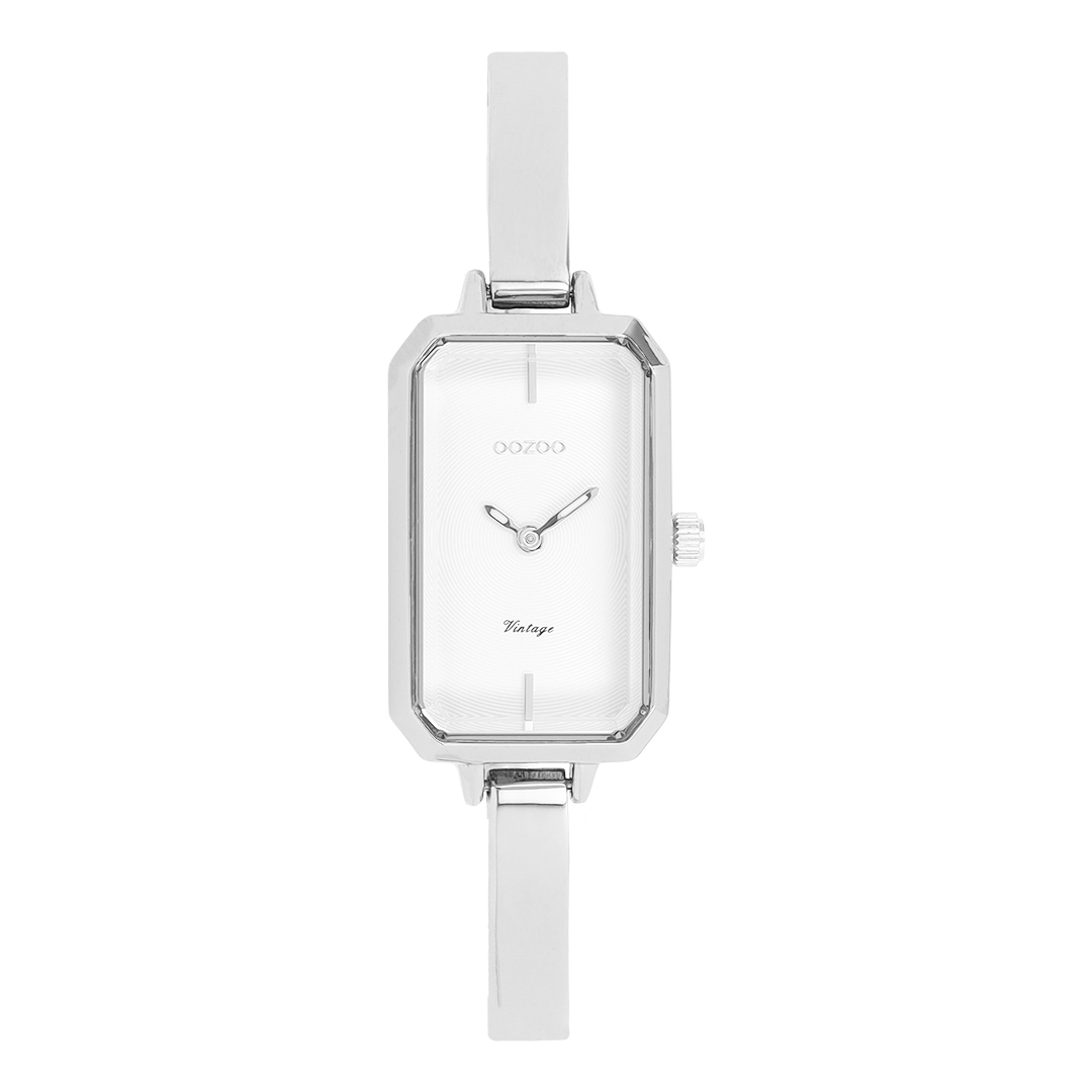 Silver coloured OOZOO watch with stainless steel bracelet